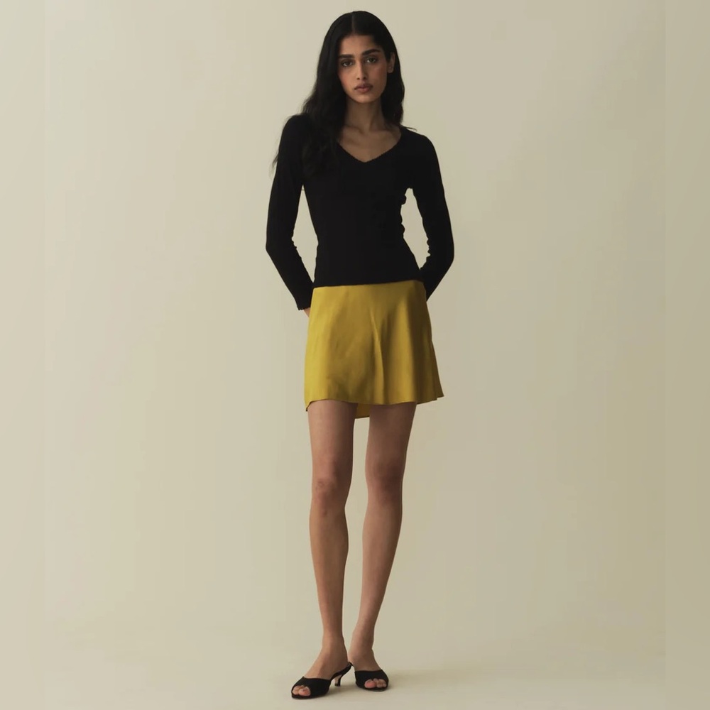 NWT DOÊN Giulietta Silk Skirt in Palmetto